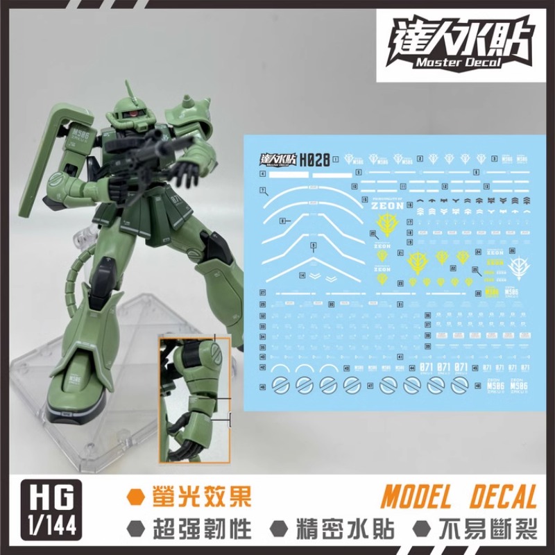 Model Kit Jms - Master Decal H028 Fluorescent Water Slide