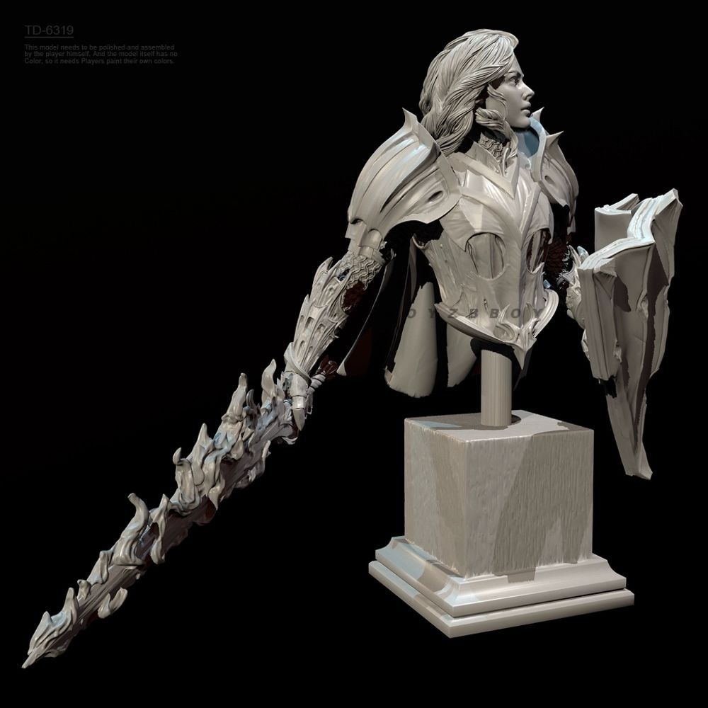 55mm 70mm Bust of A Female Kni - đánh giá và giá Model Kit Knight