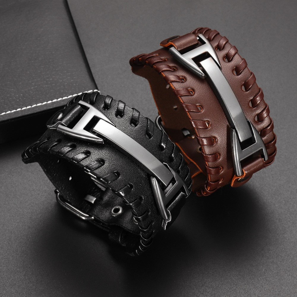 Fashion Punk Leather Bracelet  - đánh giá và giá Model Kit Quick