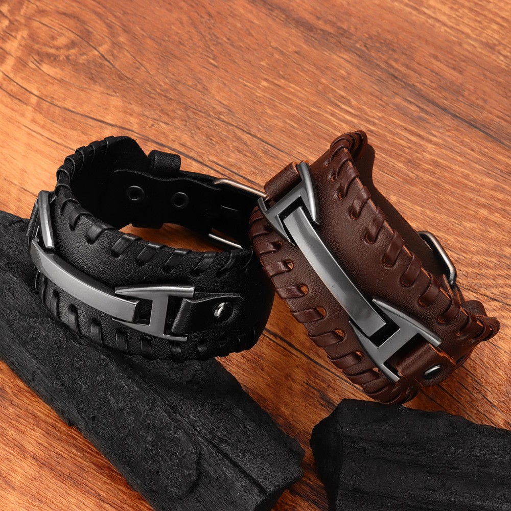 Fashion Punk Leather Bracelet  - đánh giá và giá Model Kit Quick