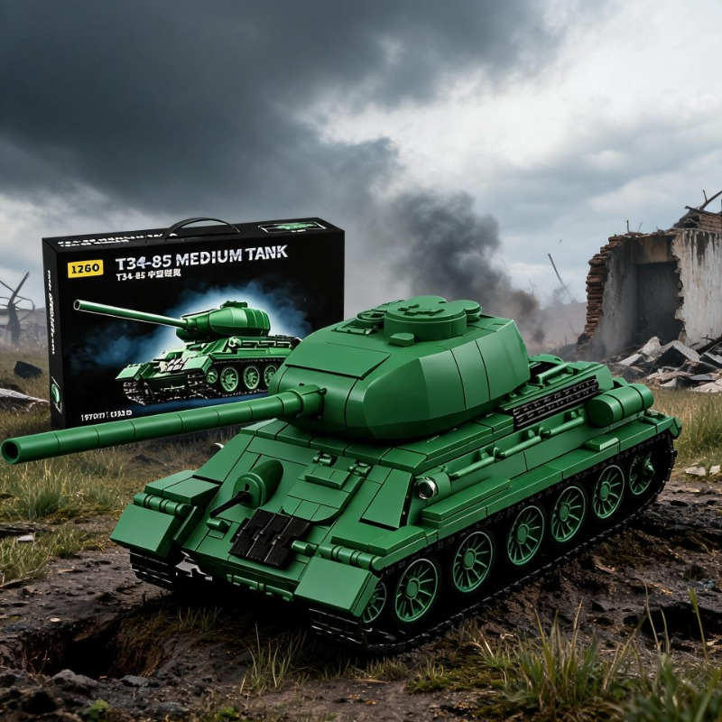 T34-85 Tank Model Kit 1263PCS  - đánh giá và giá Model Kit Quick
