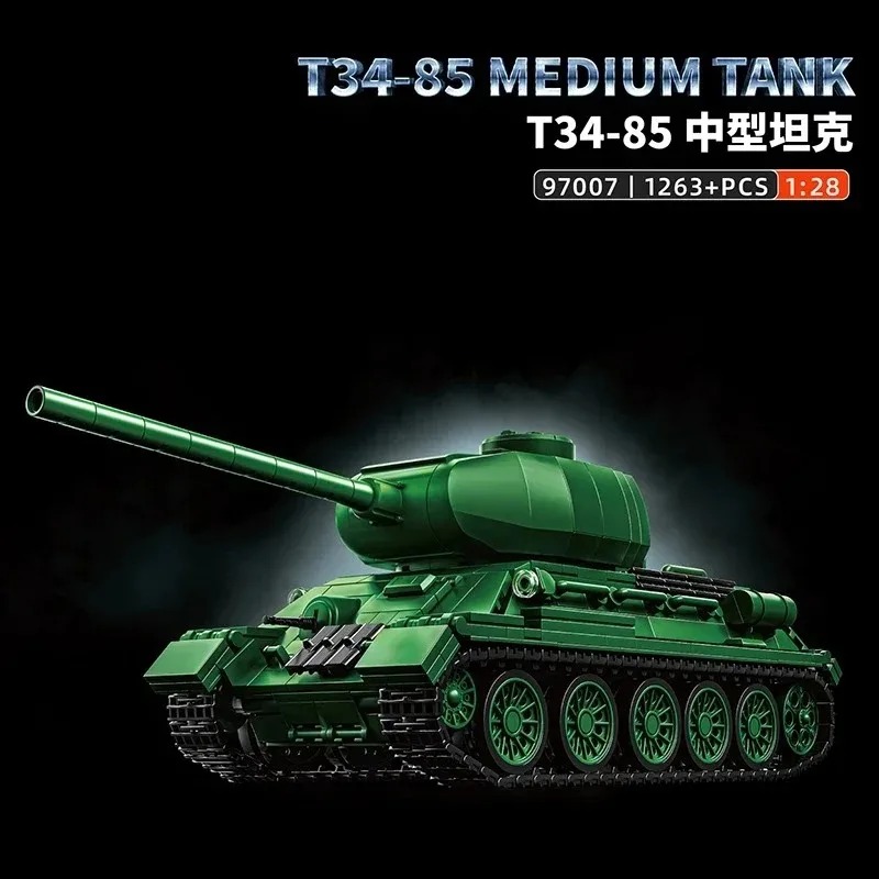 T34-85 Tank Model Kit 1263PCS  - đánh giá và giá Model Kit Quick