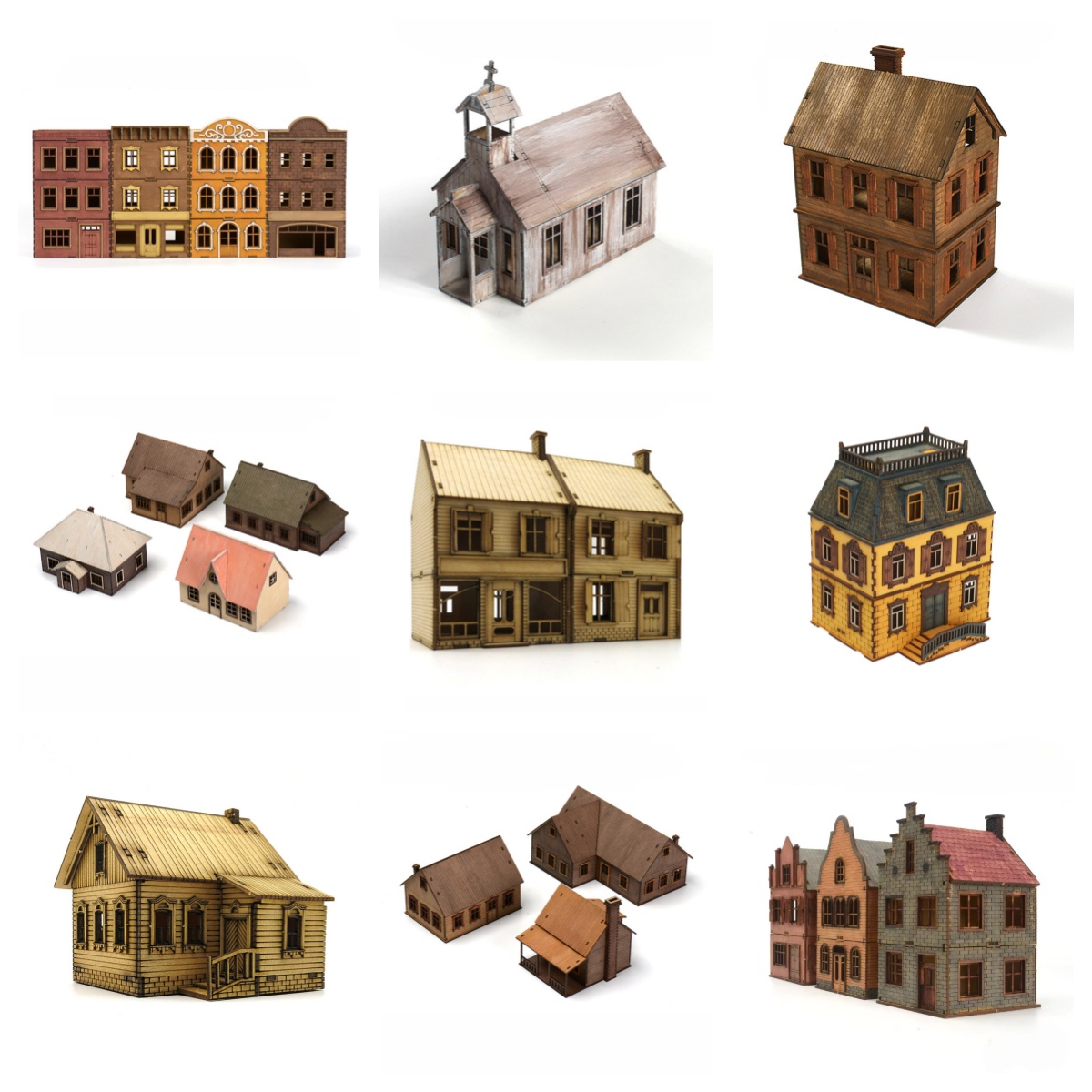 1/72 Wooden Assembly House Eur - đánh giá và giá Model Kit House