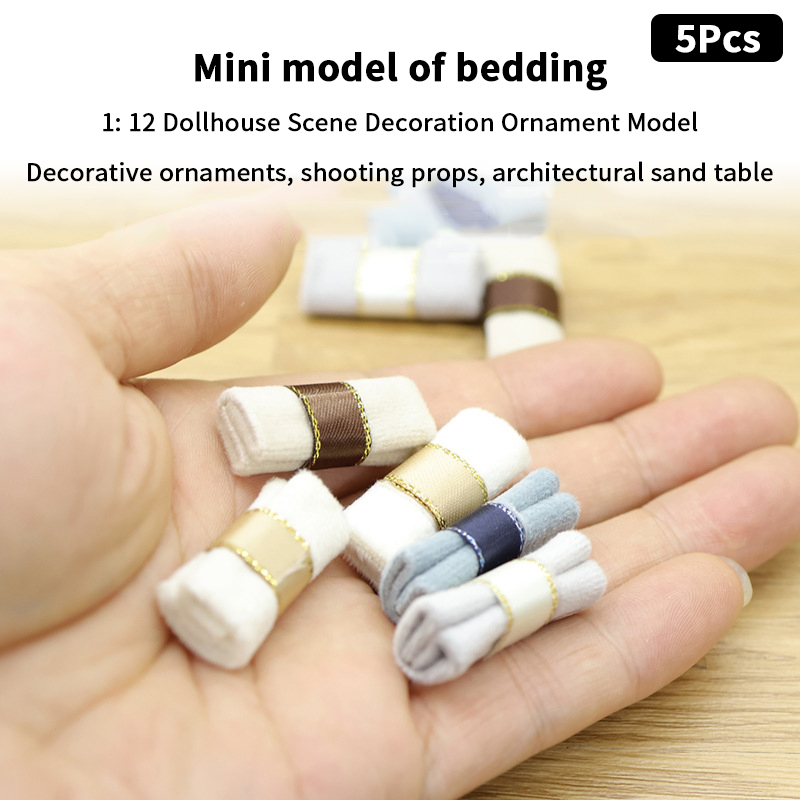 5Pcs 1/12 Dollhouse Mini Quilt - đánh giá và giá Model Kit House